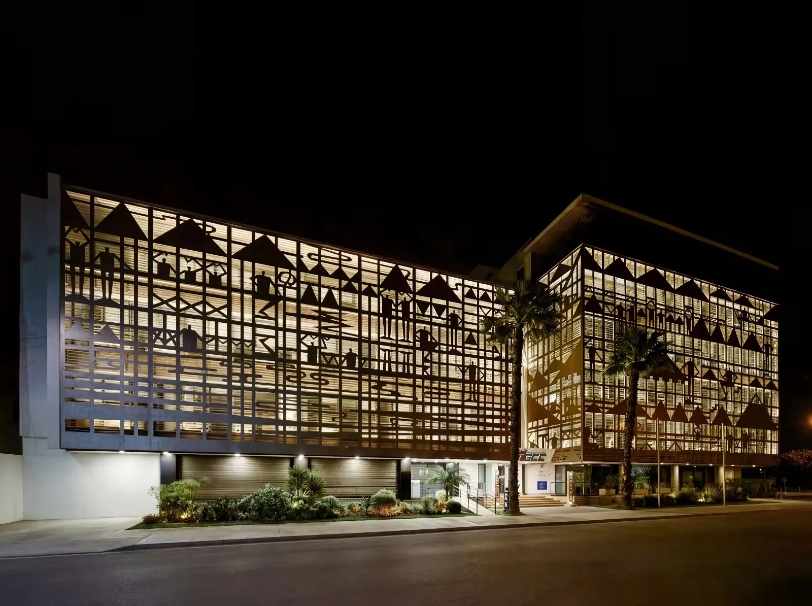 The TGCC Foundation in Casablanca Illuminated in Tribute to Artist Abdallah Sadouk