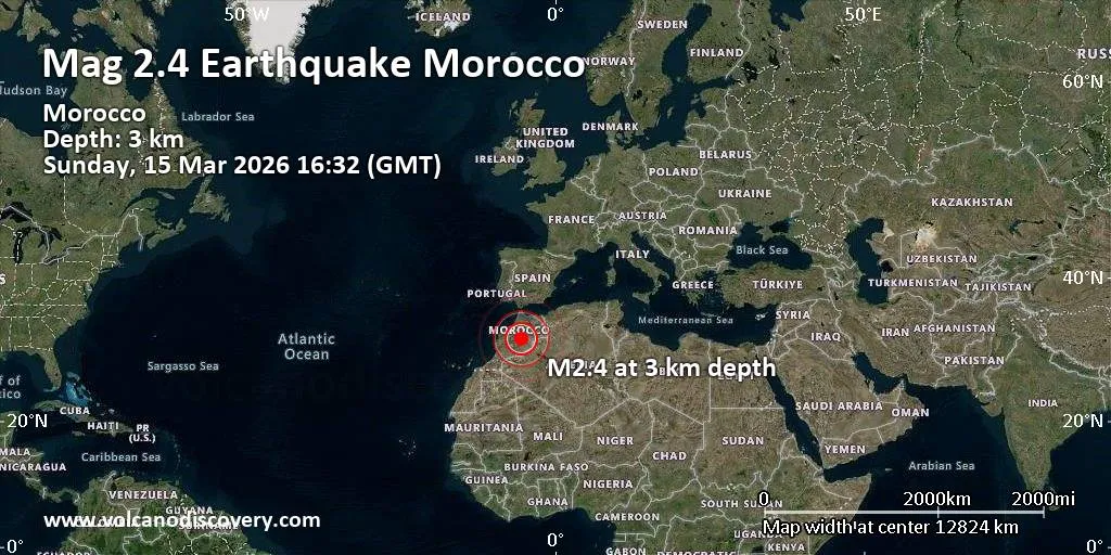 Minor Earthquake Strikes Near Tinghir, Morocco