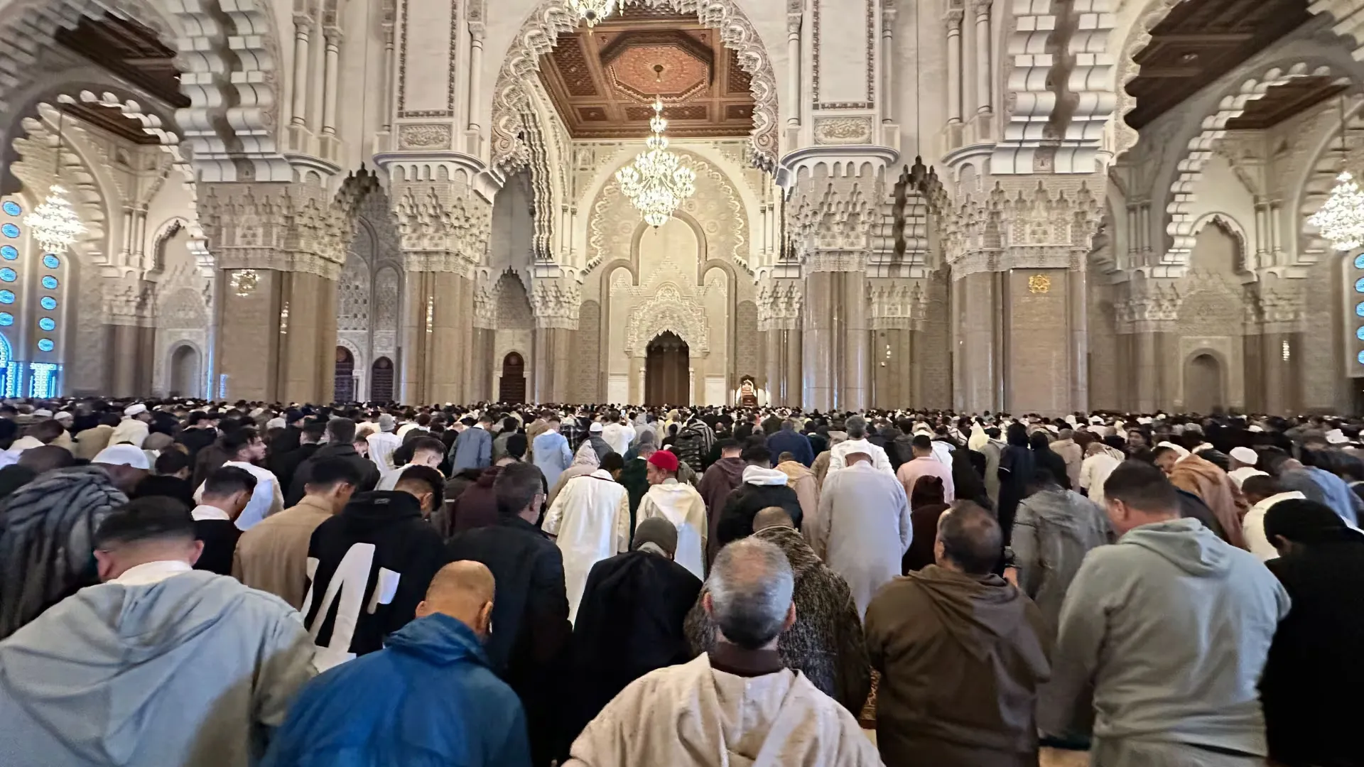 A Spiritual Gathering: Eid Al-Fitr Prayer Atmosphere in Casablanca Mosques