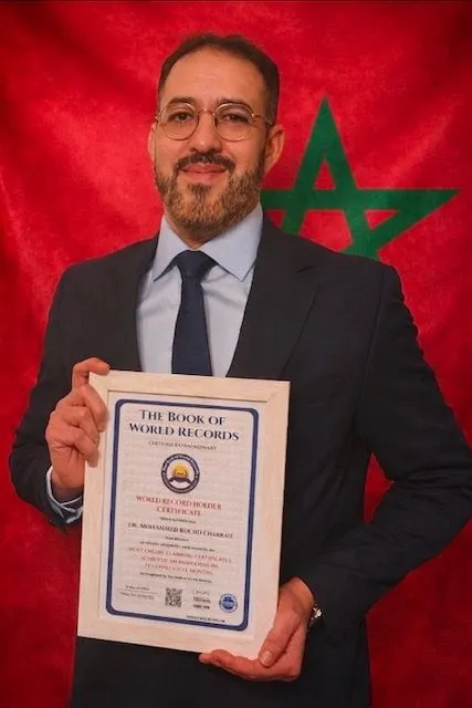Dr. Mohammed Rochd Charrat Sets World Record with 1,656 Online Certificates in Just 12 Months