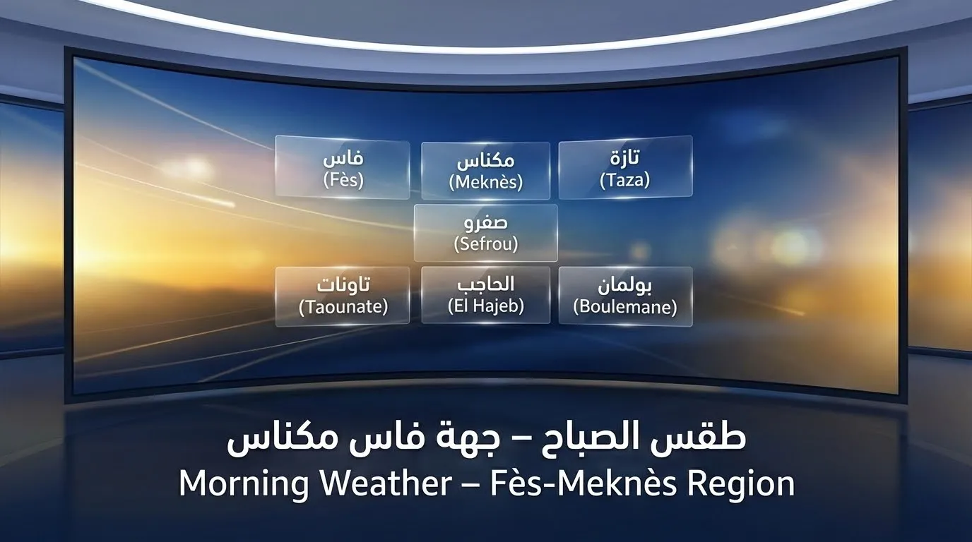 Weather Update for Fes-Meknes Region: Mild Conditions Expected Today
