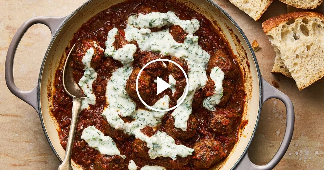 Delicious Kefte Tagine with a Spicy Jalapeño Yogurt Twist
