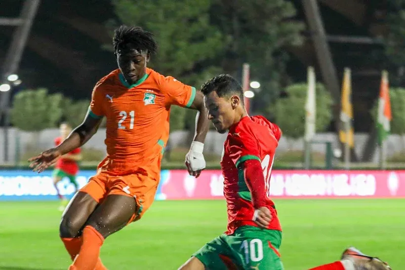 Morocco U23 Held to a Draw by Ivory Coast in Friendly Match