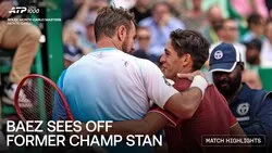 Sebastian Baez Defeats Stan Wawrinka, Setting Up Showdown with Alcaraz at Monte-Carlo Masters