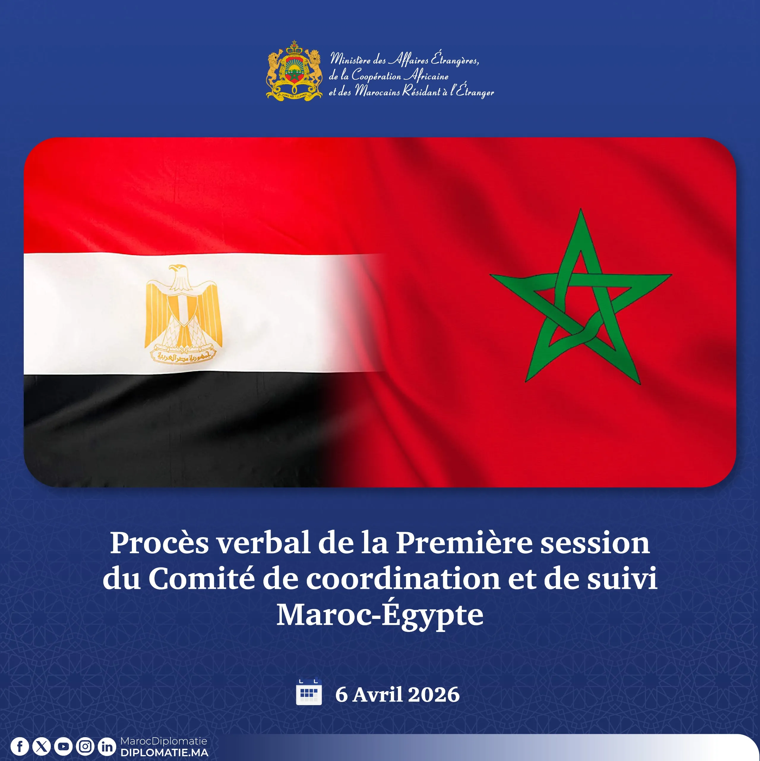 Egypt Reaffirms Support for Morocco's Territorial Integrity and Recent UN Resolution on Moroccan Sahara