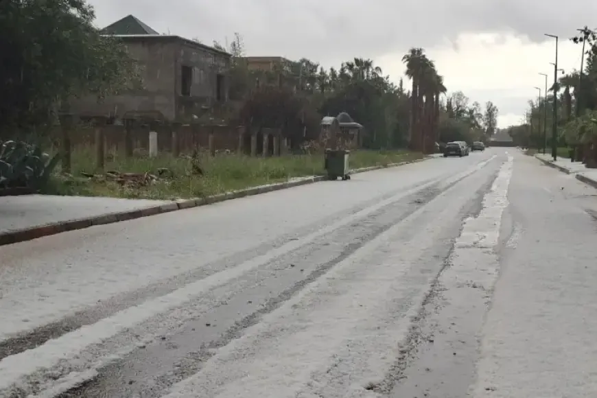 Marrakech Blanketed in White After Intense Hailstorms