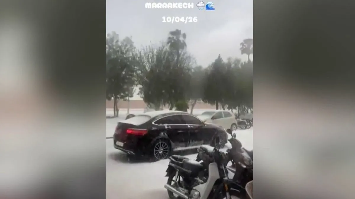 Severe Hailstorms Blanket Marrakech After Intense Thunderstorms