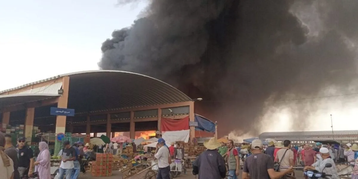 Devastating Fire Strikes Marrakech's Wholesale Market for Fruits and Vegetables