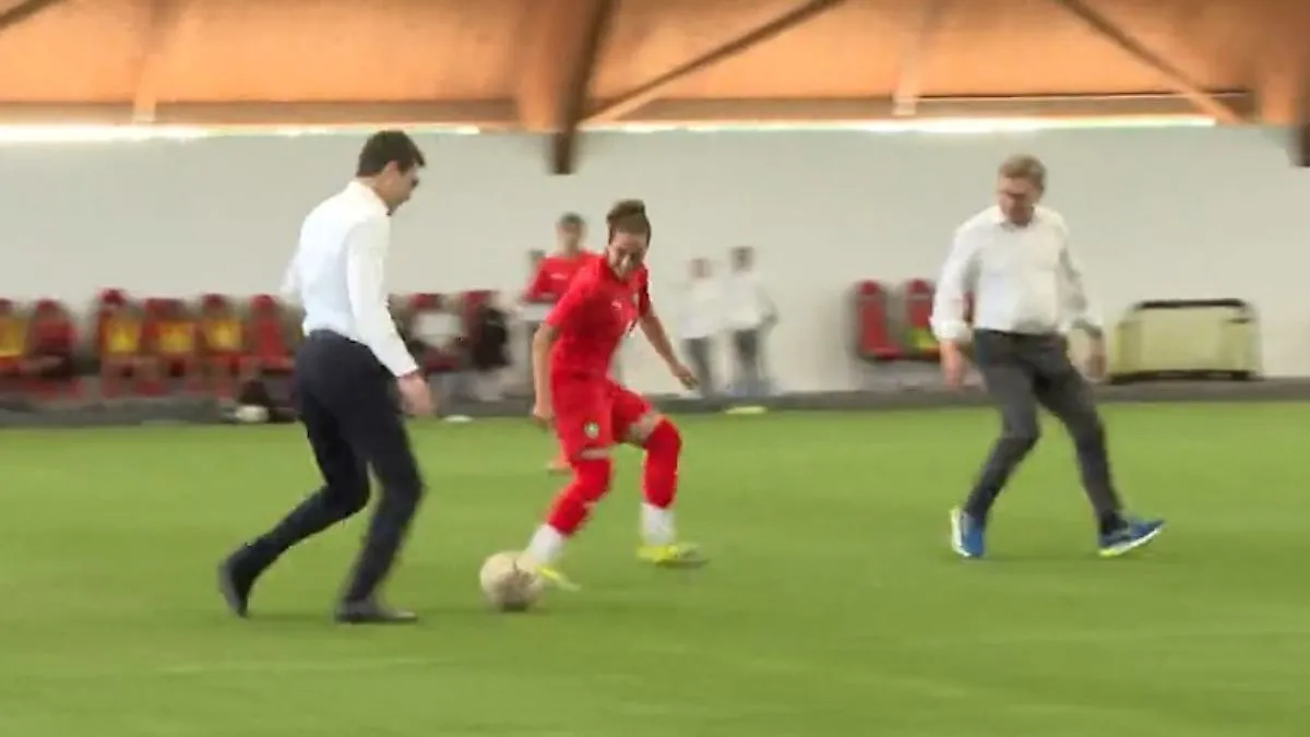 German Foreign Minister Johann Wadephul Plays Soccer with Youth in Morocco
