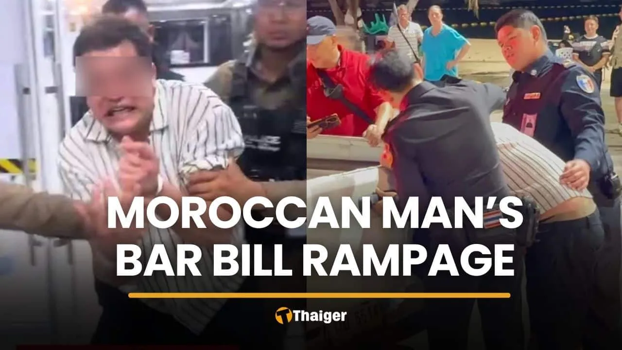 Moroccan Tourist Arrested in Pattaya for Unpaid Bar Bill and Disorderly Conduct