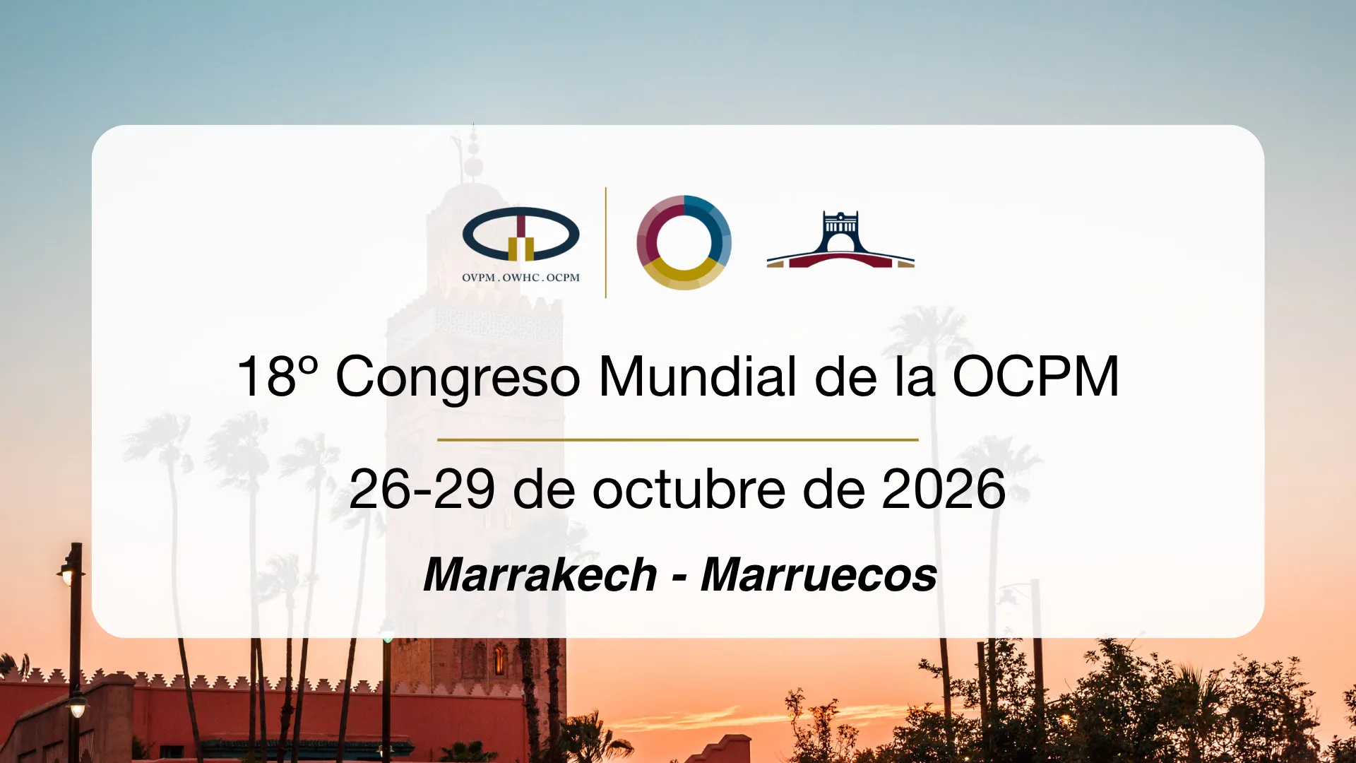 Upcoming 18th World Congress of the OCPM in Marrakech: A Focus on Urban Livability