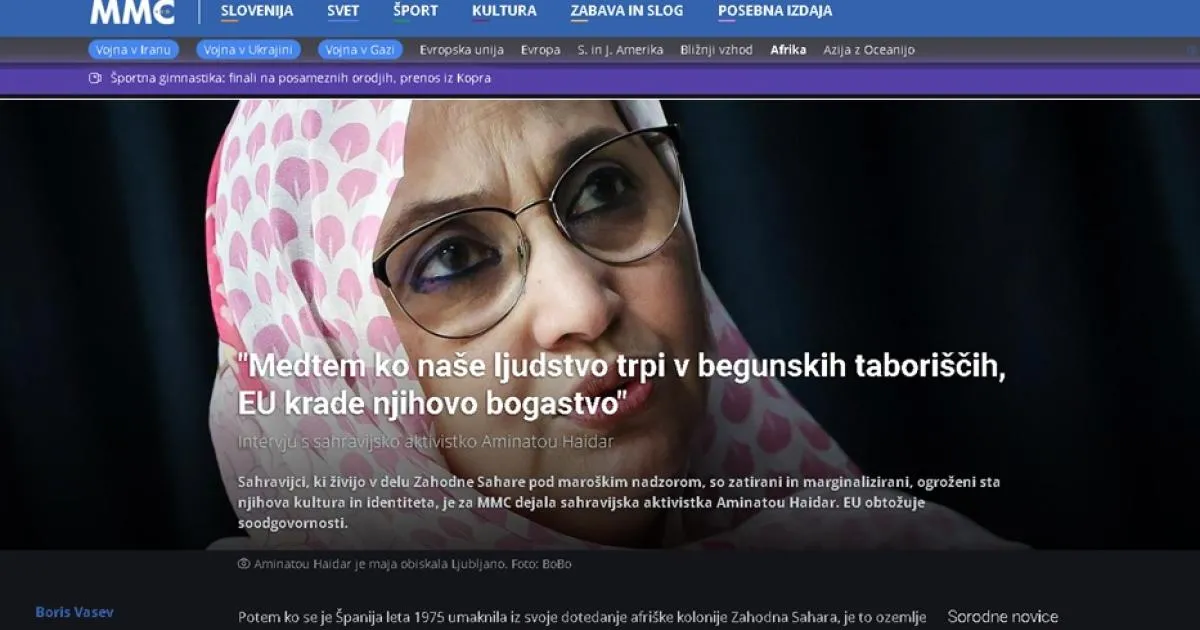 Aminatou Haidar Discusses Sahrawi Rights in Slovenia: A Call for Solidarity