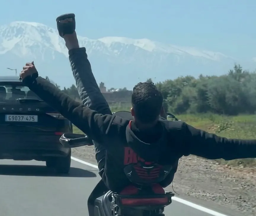 Moroccan Police Crack Down on Reckless Motorcycle Stunt Rider