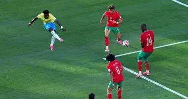 Exciting Draw Between Brazil and Morocco: 1-1 in a Thrilling First Half