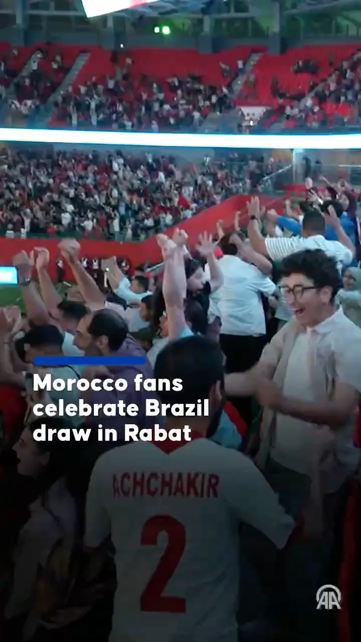 Moroccan Fans Erupt in Joy After National Team's Draw with Brazil