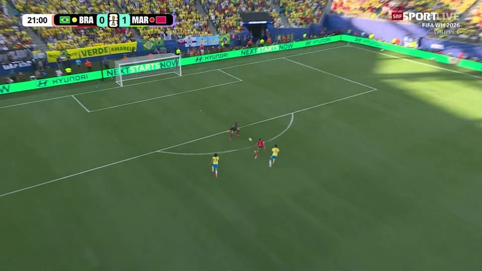 Morocco Takes the Lead Against Brazil in the 21st Minute