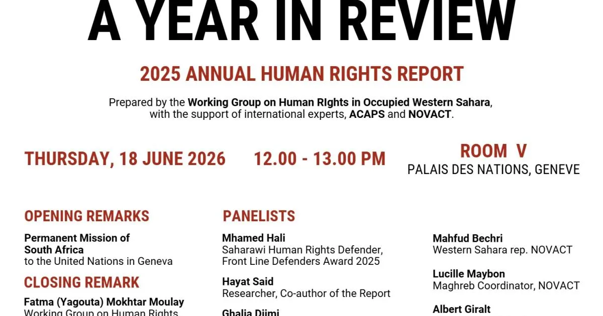 Highlighting Human Rights Violations in Western Sahara: A Significant Event at the UN