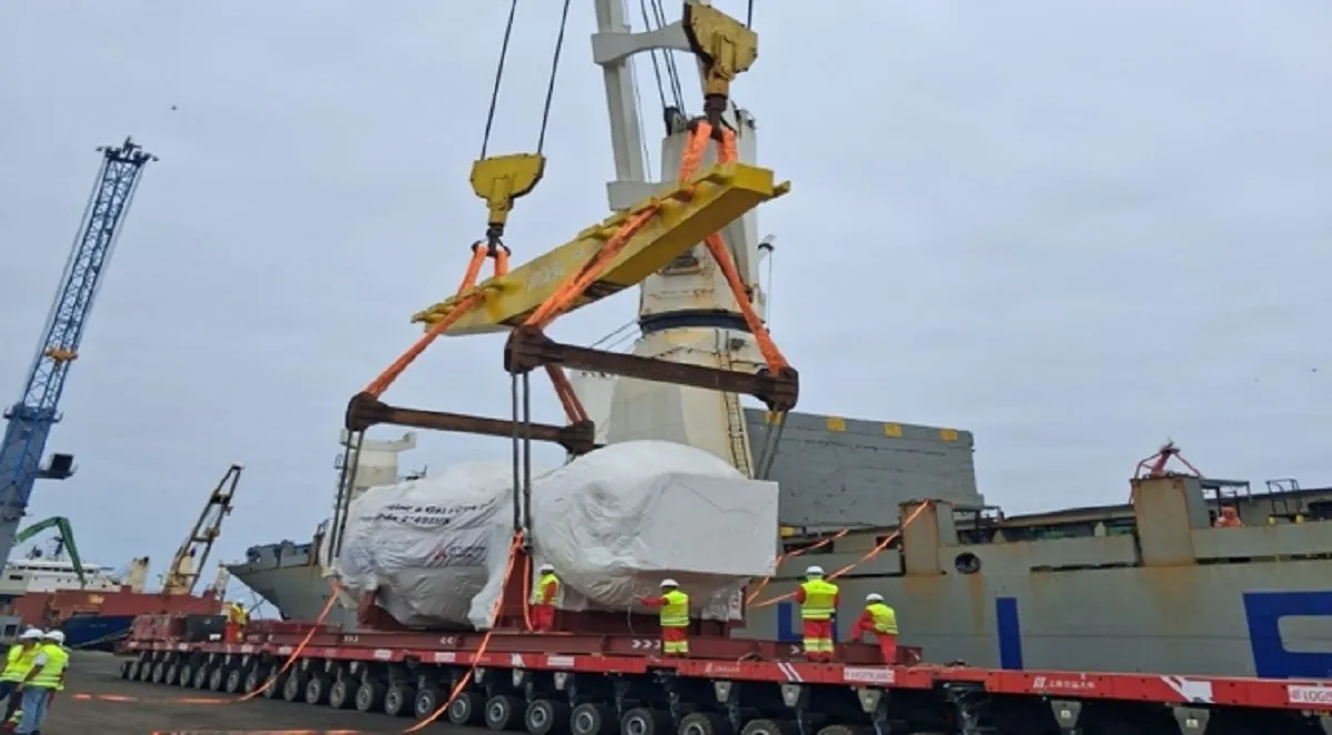 Casablanca Port Receives Massive 500-Ton Gas Turbine for Energy Project