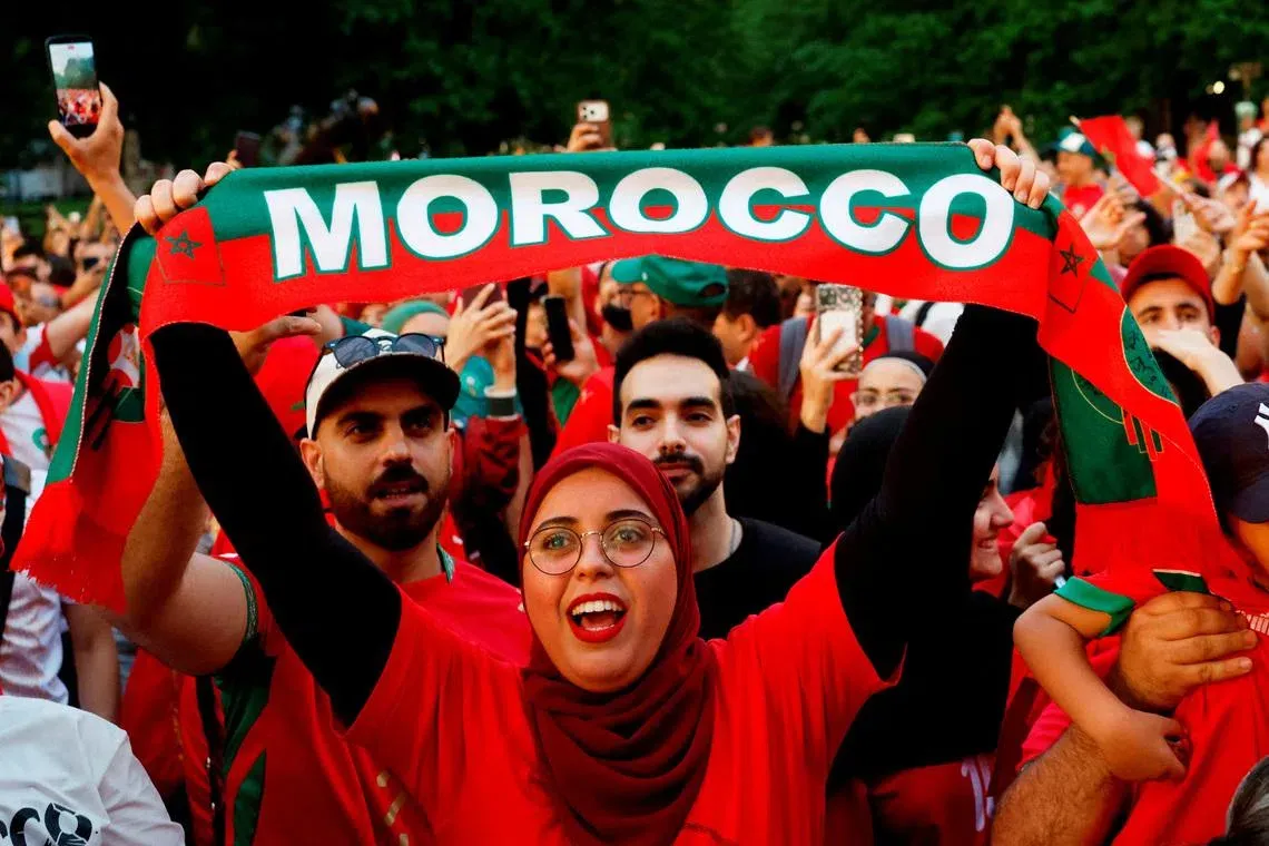 Moroccan Fans Celebrate Their Rise as World Cup Contenders