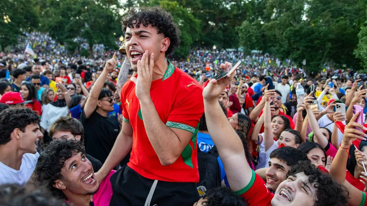 Moroccan Fans Celebrate World Cup Victory in Boston: A Night of Joy