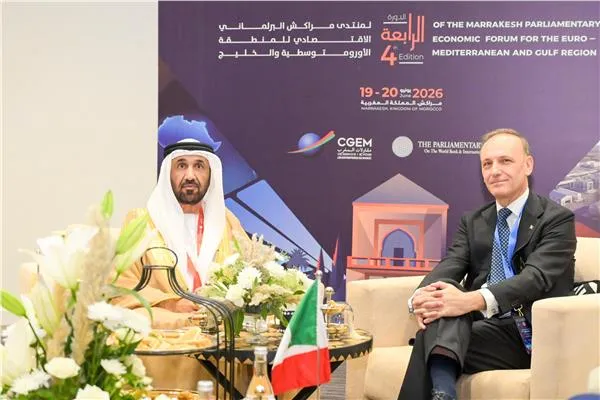Arab Parliament President Meets with Head of Italian Export Credit Agency in Marrakech
