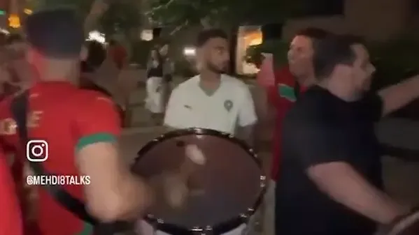 Moroccan Fans Create a Stir Outside French Team Hotel