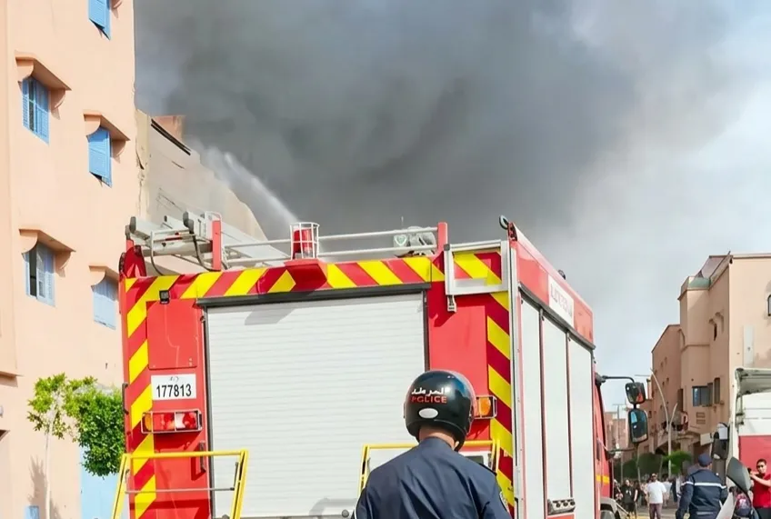 Massive Fire Breaks Out in Marrakech Apartment, Residents Panic
