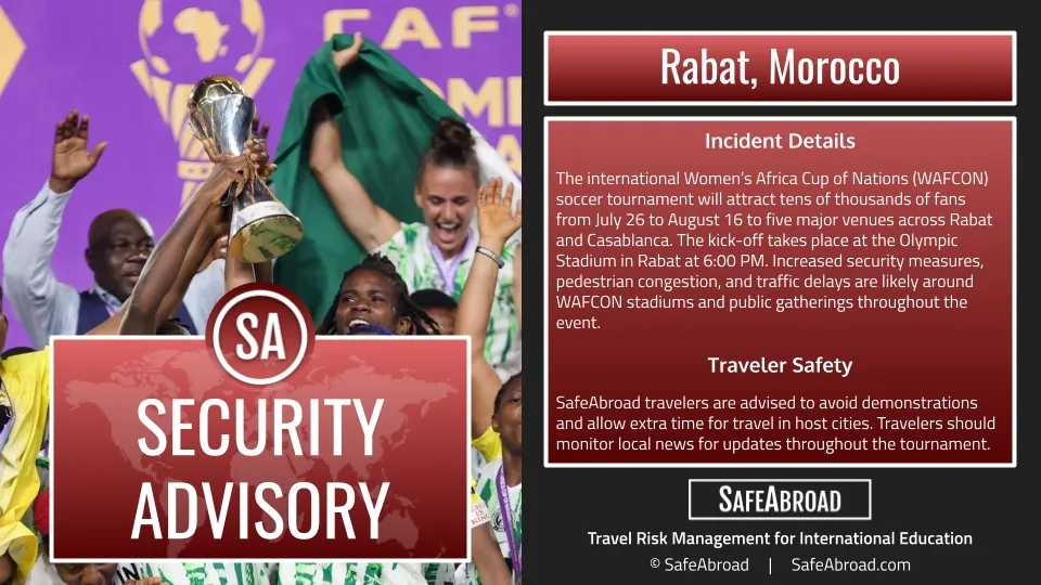 Enhanced Security Measures Anticipated for the Women's Africa Cup of Nations in Morocco