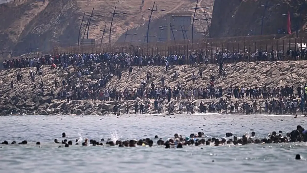 Thousands of Migrants Surge at Ceuta Border from Morocco