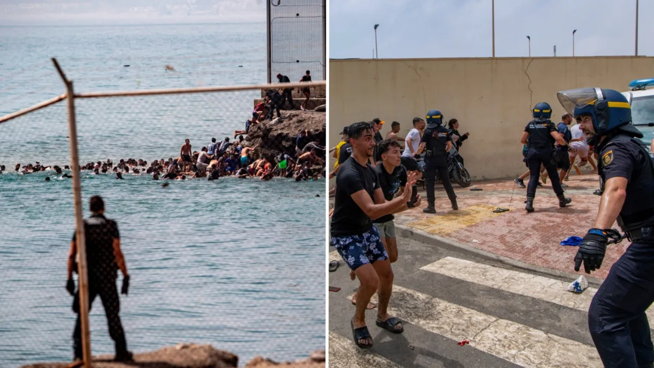 Heart-Wrenching Footage: Migrant Surge from Morocco to Spain