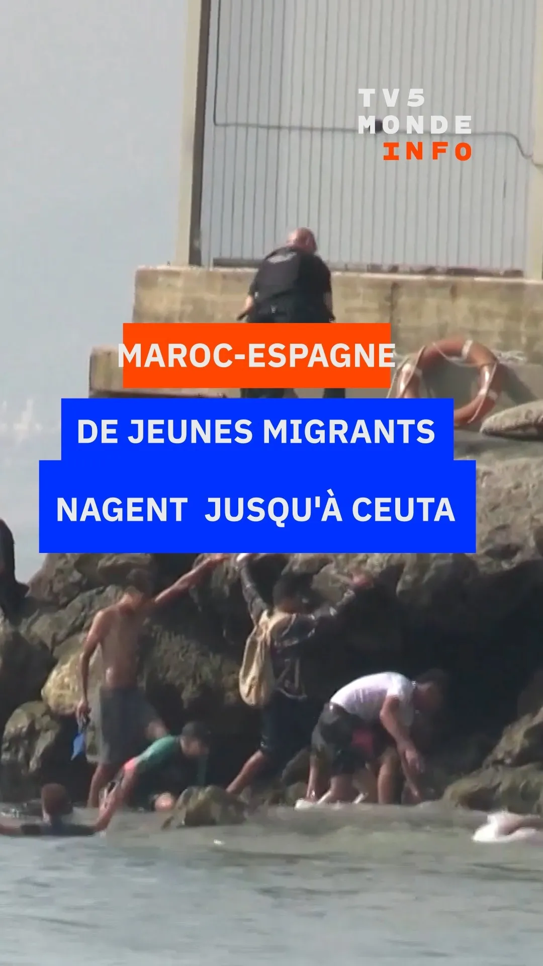 Young Migrants Risk Their Lives Swimming to Ceuta from Morocco