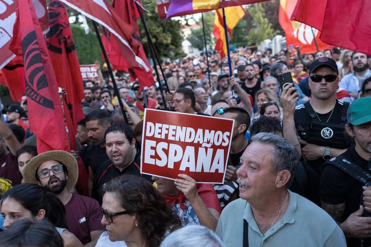 Protesters Gather at the Moroccan Embassy in Madrid Amid Ceuta Migration Crisis