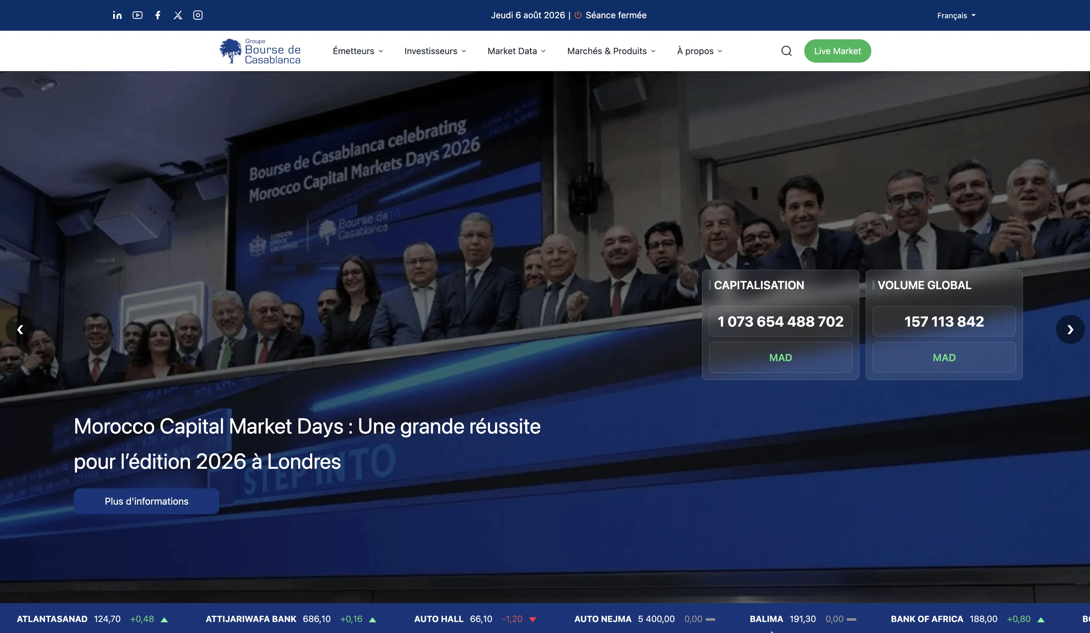 Casablanca Stock Exchange Launches New Website for Enhanced User Experience