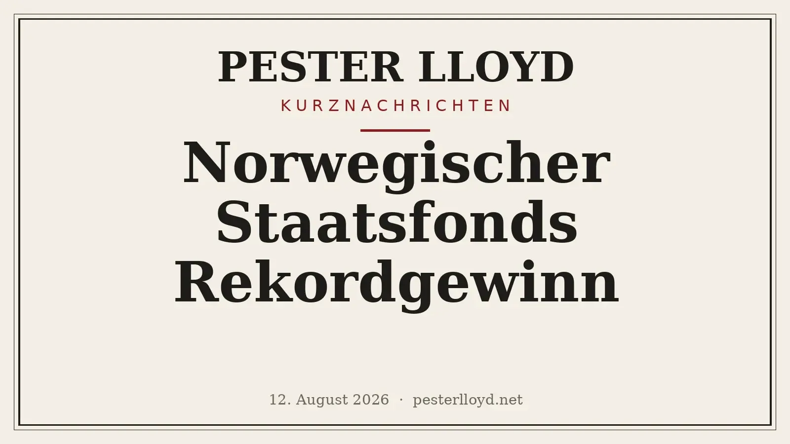 Norwegian Sovereign Wealth Fund Achieves Record Profit Driven by Asian Tech Stocks