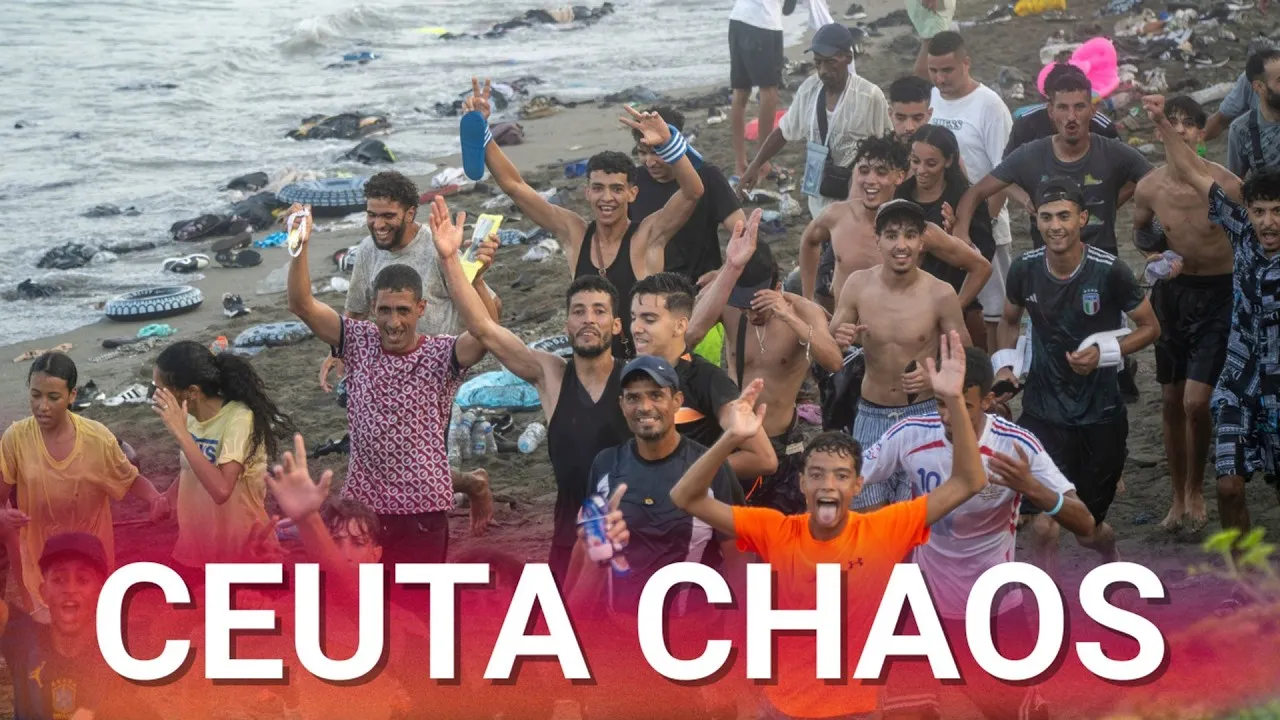 Chaos on Ceuta Beach: Violent Brawl Involving Illegal Immigrants Disturbs Locals
