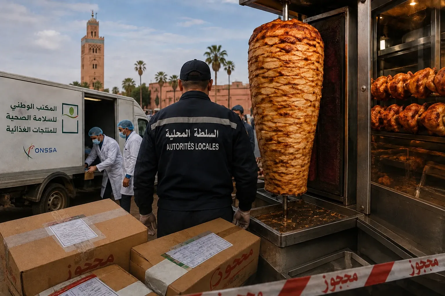 Marrakech Authorities Crack Down on Illegal Fast Food Kitchen, Seizing Over 50kg of Unverified Shawarma and Chicken