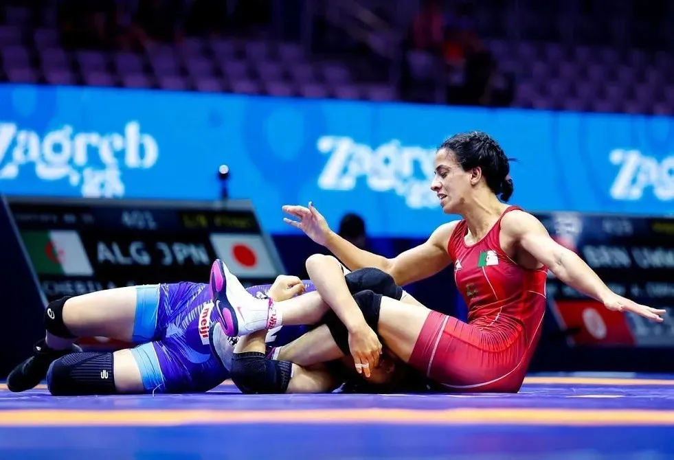 Algerian Wrestler Shaimaa Shbeila Wins Bronze Medal at Taranto 2026
