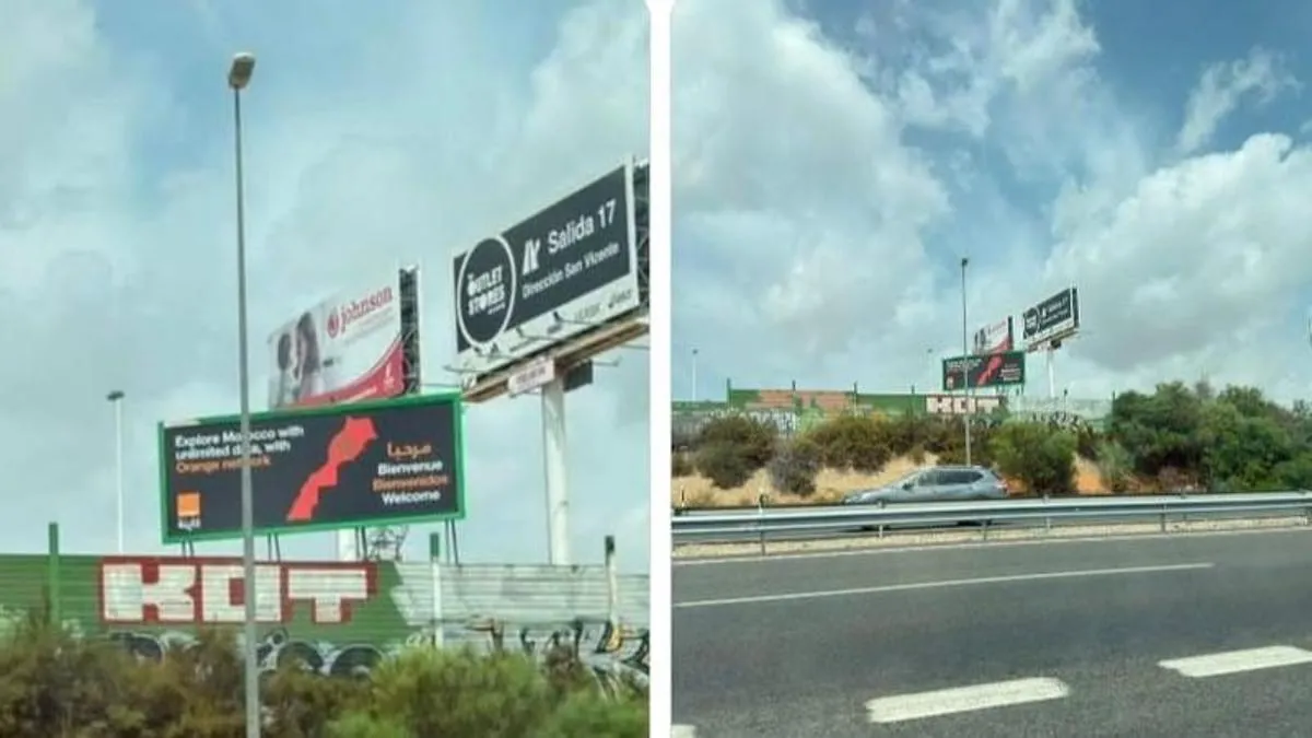 Polisario Front Protests Controversial Orange Billboard in Alicante