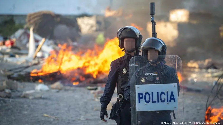 Clashes Erupt in Ceuta as Protesters Set Fire to Migrant Camp