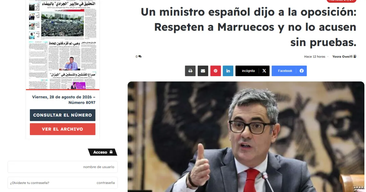 Moroccan Media Praises Bolaños for Defending Rabat's Regime Amid Immigration Crisis