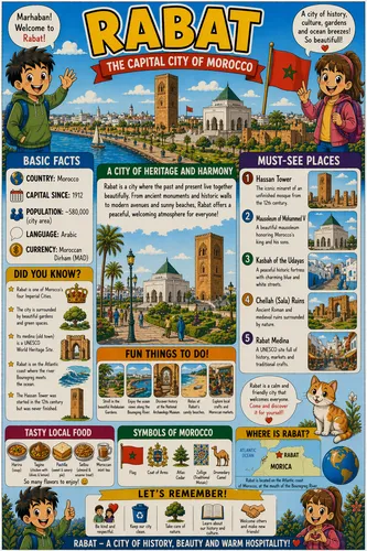 Explore Rabat: An Educational Infographic on Geography