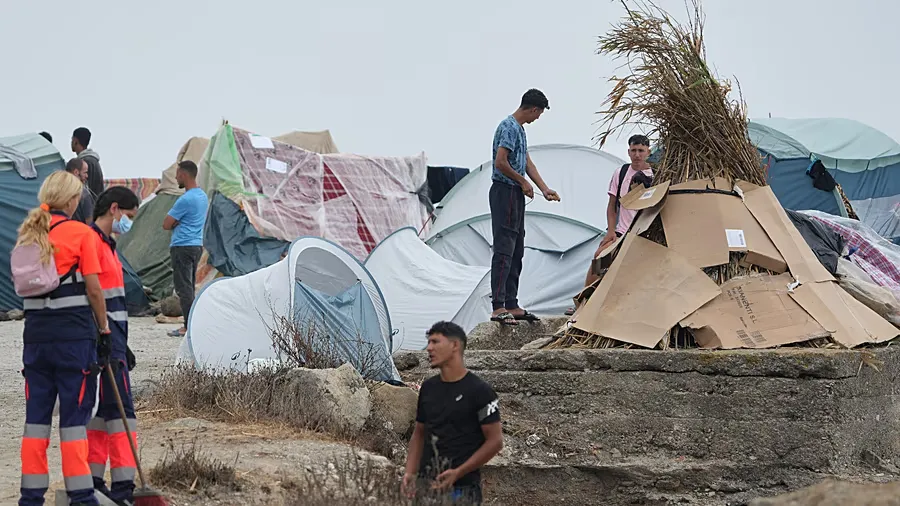 Moroccan Migrants Stranded on El Trampolin Beach in Ceuta: A Dire Situation