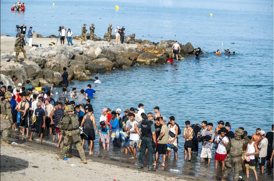 Spanish Police Report: Migrant Influx from Morocco Coordinated by Moroccan Security Forces
