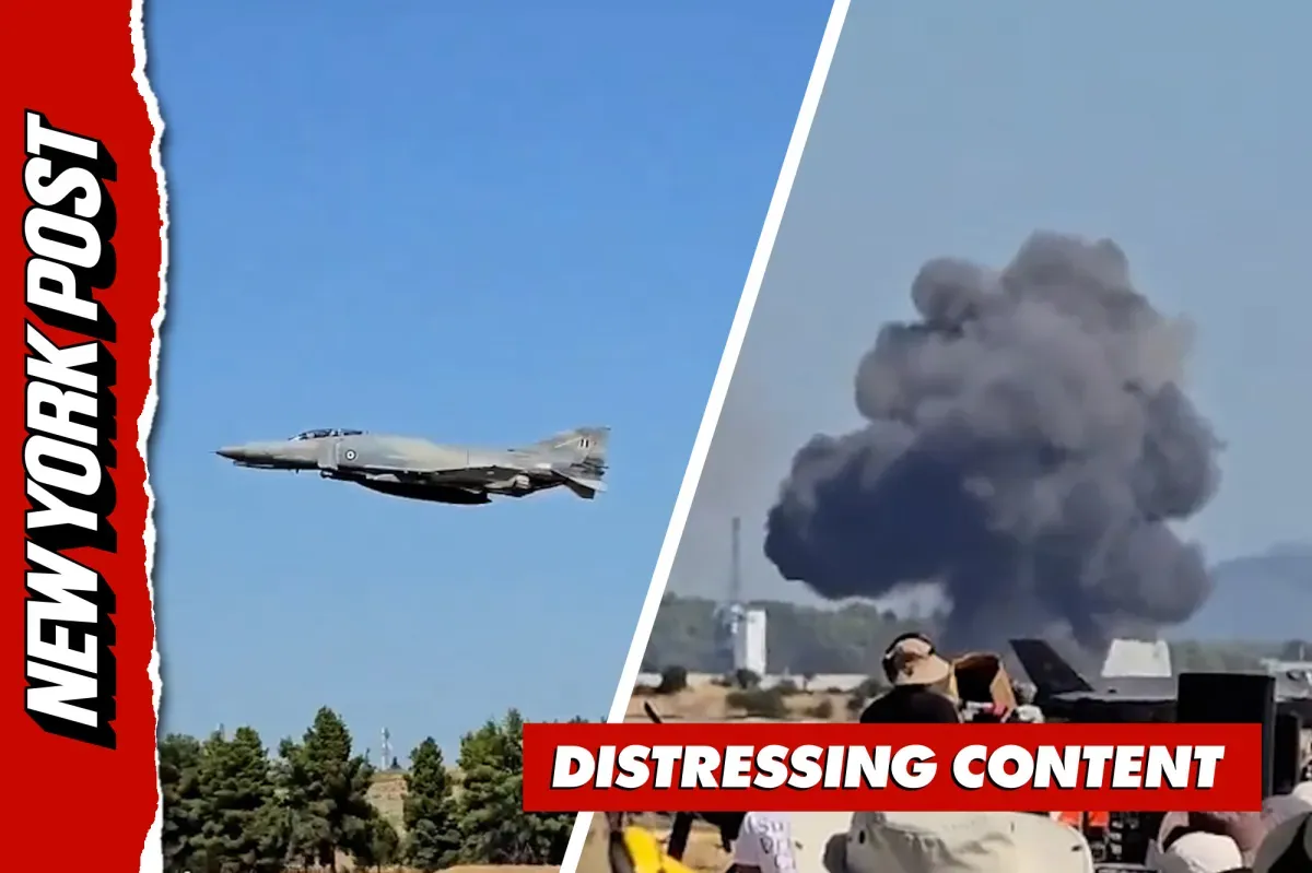 Tragic Crash of F-4 Phantom Fighter Jet Shocks Athens Airshow Spectators