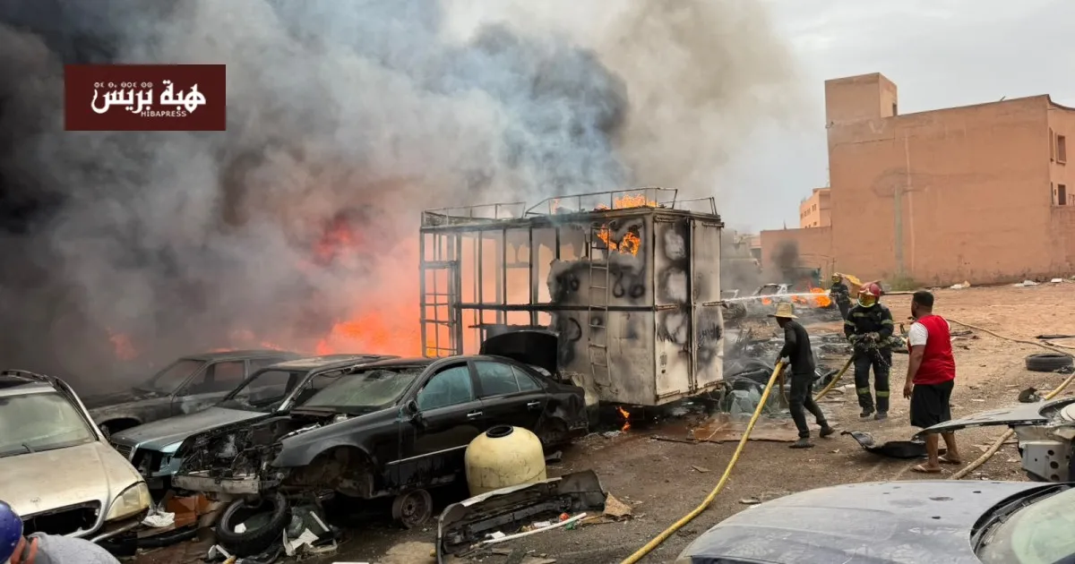 Massive Fire Erupts at Car Repair Workshop in Marrakech: Residents Demand Accountability