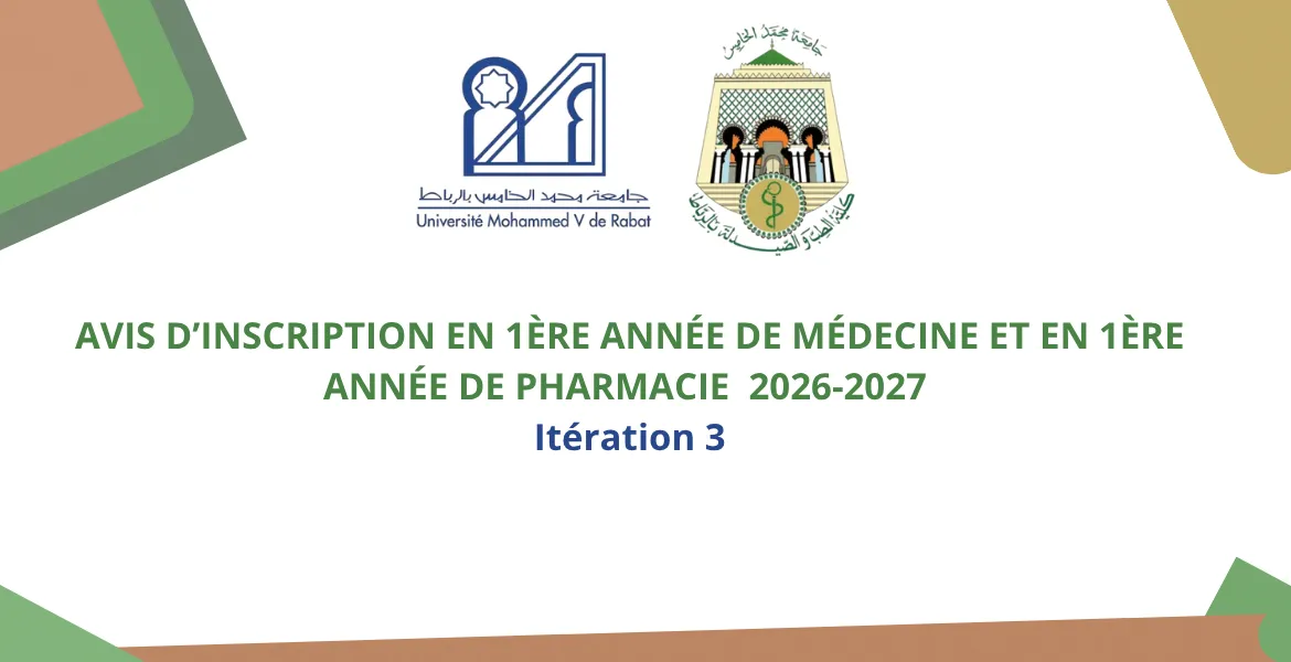 Registration Notice for First Year Medicine and Pharmacy for Academic Year 2026-2027