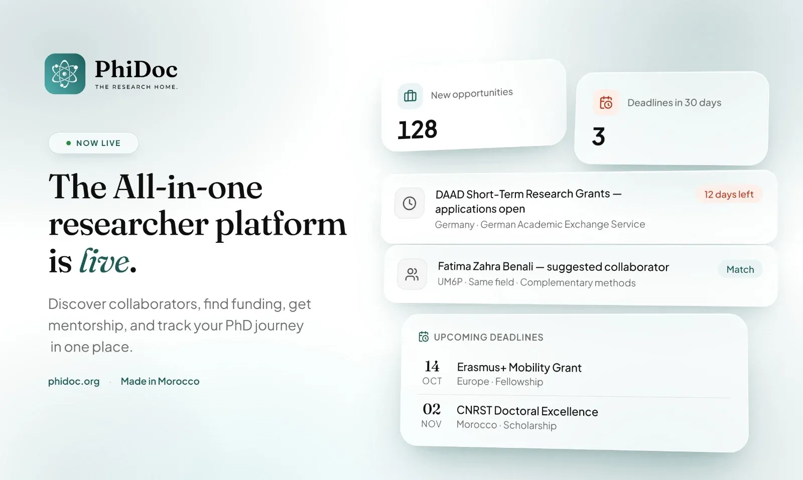 PhiDoc Launches Innovative Platform to Empower PhD Researchers in Morocco and Beyond