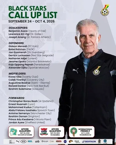 Ghana's National Team Prepared for AFCON Qualifiers and Morocco Friendly