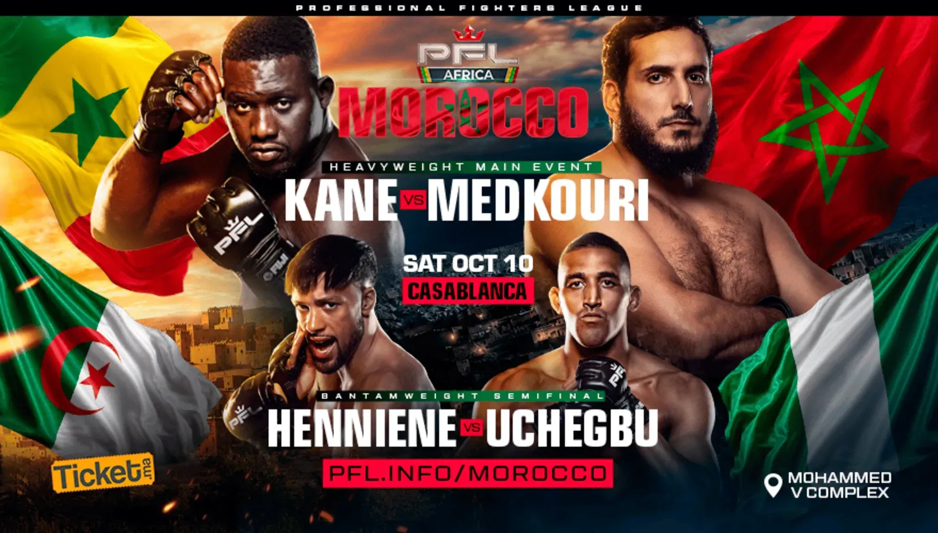 Excitement Builds for PFL Africa: Morocco – Full Fight Card Unveiled