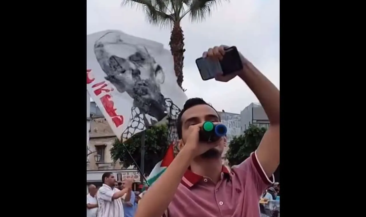 CAM Highlights Pro-Hamas Rally in Casablanca, Sparking Outrage Among Anti-Normalization Advocates